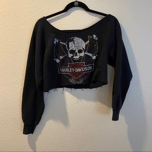 Harley Davidson Off The Shoulder Crop